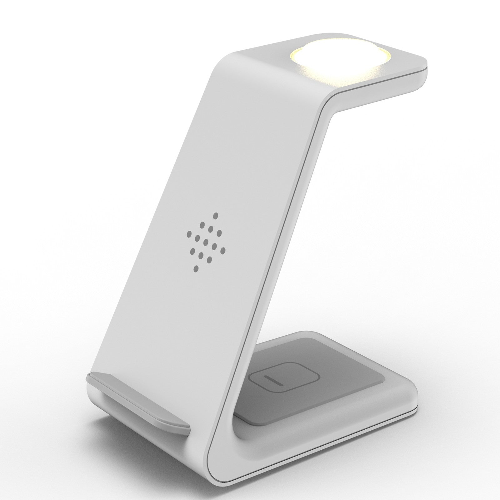 3-in-1 wireless charging station dimensions - compact 15x10x12cm footprint