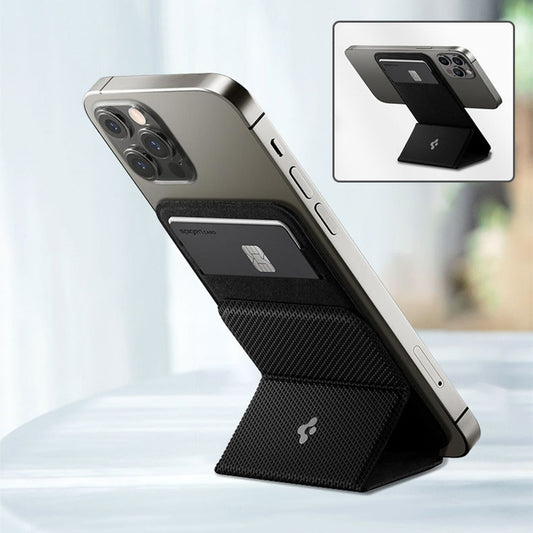 Slim magnetic phone card holder stick-on wallet for iPhone and Android